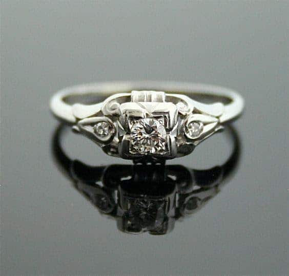Old fashioned engagement ring