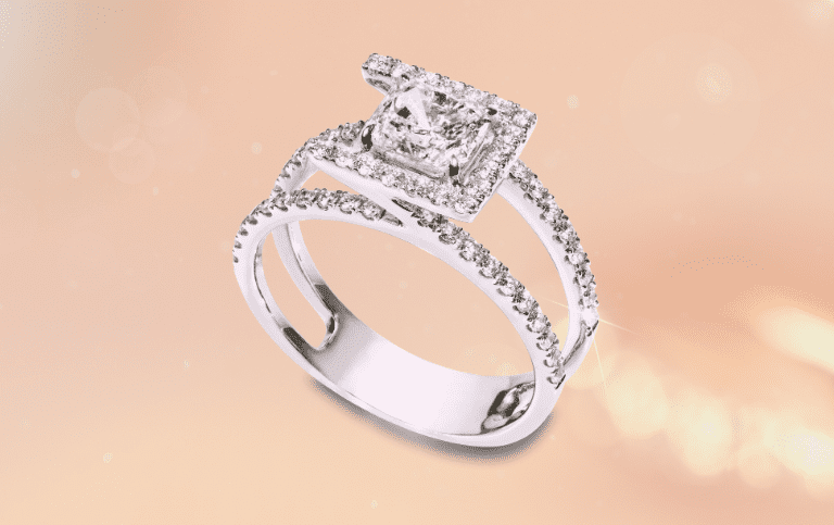 diamond split shank engagement ring 