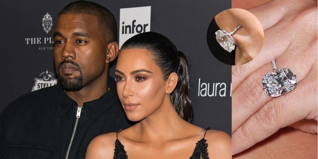 Diamond engagement ring of Kim Kardashian from Kanye West